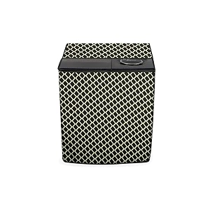 stylista washing machine cover compatible for samsung 65 kg semi-automatic top loading wt657qpndpgxtl check coffee