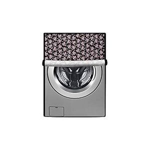 stylista washing machine cover compatible for samsung 8 kg fully-automatic front loading ww81j44g0iw floral pattern multicolor