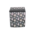 Stylista Polyester Washing Machine Cover Compatible for Samsung 7.5 Kg Semi-Automatic Top Loading WT75M3200HB, Floral Grey