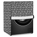 Stylista Polyvinyl Chloride (Pvc) Washing Machine Cover Compatible For Samsung 8 Kg Fully-Automatic Front Loading Ww80T504Dan, Floral Pattern Black