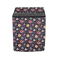 Stylista Polyester Washing Machine Cover Compatible for Samsung 6.5 Kg Semi-Automatic Top Loading WT667QPNDPGXTL, Floral Grey