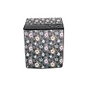 Stylista PVC Washing Machine Cover Compatible for Samsung 11.5 Kg Semi-Automatic Top Loading WT11A4600LL, Floral Pattern Grey