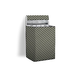 stylista washing machine cover compatible for whirlpool 8 kg fully-automatic top loading stainwash deep clean check coffee