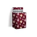 Stylista Polyester Washing Machine Cover Compatible for Whirlpool 7.5 Kg Fully-Automatic Top Loading 360° Bloomwash Pro, Floral Red