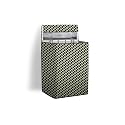 Stylista Washing Machine Cover Compatible for Whirlpool 8 kg Fully-Automatic Top Loading Stainwash Deep Clean, Check Coffee