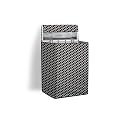 Stylista Washing Machine Cover Compatible for Whirlpool 7 Kg Fully-Automatic Top Loading Whitemagic Royal Genx, Check Grey