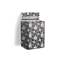 Stylista PVC Washing Machine Cover Compatible for Whirlpool 7.5 Kg Fully-Automatic Top Loading Whitemagic Elite, Floral Pattern Grey