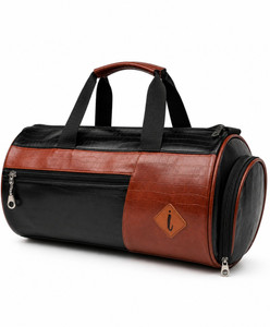 Stylo Crocodile Textured Faux Leather Gym Duffel