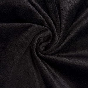 220gsm imported velvet solid fabric for sofa upholstery curtains cushions cover diy dresses unstitched fabric material by meter - 56 inch width 2 meter black