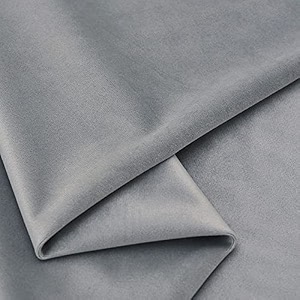 220gsm imported velvet solid fabric for sofa upholstery curtains cushions cover diy dresses unstitched fabric material by meter - 56 inch width 10 meter grey