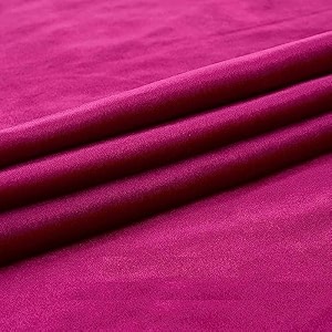 220gsm imported velvet solid fabric for sofa upholstery curtains cushions cover diy dresses unstitched fabric material by meter - 56 inch width 5 meter dark pink