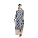 Stylum Women39s Blue Floral Printed Cotton Straight