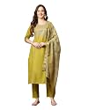 Stylum Women39s Embroidered Cotton Blend Straight Kurta
