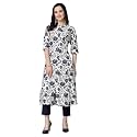 Stylum Women39s Floral Printed Rayon A-Line Kurta