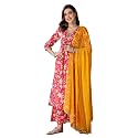 Stylum Women39s Floral Printed Cotton Pleated Kurta