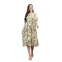 Stylum Women39s Floral Printed Cotton Flared Dress