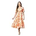 Stylum Women39s Floral Printed Cotton Flared Dress
