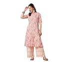 Stylum Women39s Pink Floral Printed Rayon A-Line