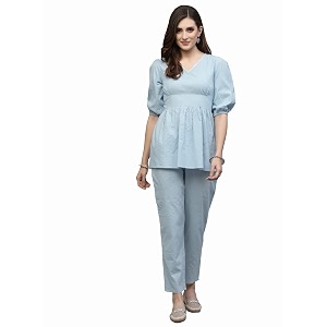Stylum Womens Self Woven Kantha Cotton Kurti