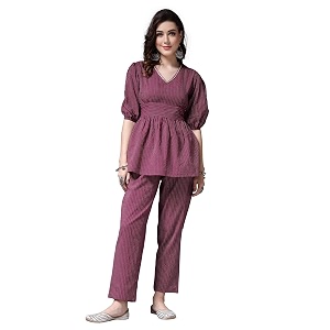 Stylum Womens Self Woven Kantha Cotton Kurti