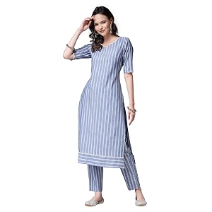 Stylum Womens Woven Striped Cotton Blend Straight