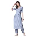 Stylum Women39s Woven Striped Cotton Blend Straight
