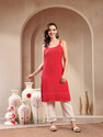 Stylum Women Chikan Embroidery Straight Kurta