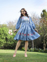 Stylum Women Fit and Flare Blue Knee