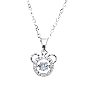 styollo latest american diamond stone cute silver necklace set for girls amp women  aesthetic silver pendant for girls stylish amp fancy  women39s necklace jewellery  gift special occasion- pack of 1