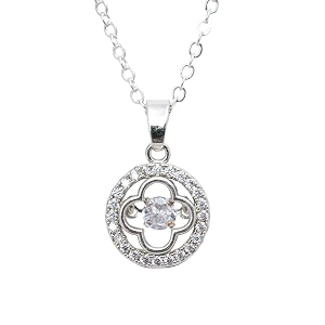 styollo latest american diamond stone cute silver necklace set for girls amp women  aesthetic silver pendant for girls stylish amp fancy  women39s necklace jewellery  gift special occasion- pack of 1