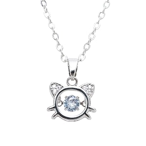 styollo latest american diamond stone cute silver necklace set for girls amp women  aesthetic silver pendant for girls stylish amp fancy  women39s necklace jewellery  gift special occasion- pack of 1