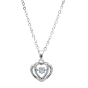 STYOLLO Latest American Diamond Stone Cute Silver Necklace Set for Girls & Women | Aesthetic Silver Pendant For Girls Stylish & Fancy | Women's Necklace Jewellery | Gift, Special Occasion- Pack of 1