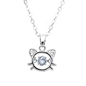 STYOLLO Latest American Diamond Stone Cute Silver Necklace Set for Girls & Women | Aesthetic Silver Pendant For Girls Stylish & Fancy | Women's Necklace Jewellery | Gift, Special Occasion- Pack of 1