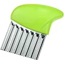Styxon Stainless Steel Vegetable Wavy Chopper Cutter French Fry Slicer | 18 X 11 X 1 cm | Pack 1 | Multicolor