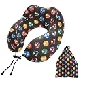 SUABO Travel Neck Pillow, Billiards Memory Foam Pillow Neck Pillow for Airplane Car Home Recliner Use