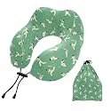SUABO Travel Neck Pillow, Cricket Sporty Pattern Memory Foam Pillow Neck Pillow for Airplane Car Home Recliner Use
