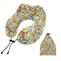 SUABO Travel Neck Pillow, Football Memory Foam Pillow Neck Pillow for Airplane Car Home Recliner Use