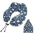 SUABO Travel Neck Pillow, Pickleball Memory Foam Pillow Neck Pillow for Airplane Car Home Recliner Use