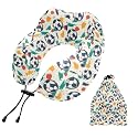 SUABO Travel Neck Pillow, Soccer Pattern Memory Foam Pillow Neck Pillow for Airplane Car Home Recliner Use