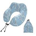 SUABO Travel Neck Pillow, Tennis Racket Memory Foam Pillow Neck Pillow for Airplane Car Home Recliner Use