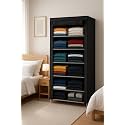SUBEKYU Foldable Wardrobe for Clothes Microfiber Non-Woven