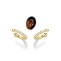 Subiceto 925 Sterling Silver Ear Cuffs Non Piercing - Adjustable Hypoallergenic 14K Gold Plated Clip On Earrings for Women Cubic Zirconia Silver Ear Cuff Helix Cartilage Fake Piercing