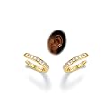 Subiceto 925 Sterling Silver Ear Cuffs Non Piercing - Adjustable Hypoallergenic 14K Gold Plated Clip On Earrings for Women Cubic Zirconia Silver Ear Cuff Helix Cartilage Fake Piercing