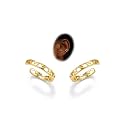 Subiceto 925 Sterling Silver Ear Cuffs Non Piercing - Adjustable Hypoallergenic 14K Gold Plated Clip On Earrings for Women Cubic Zirconia Silver Ear Cuff Helix Cartilage Fake Piercing