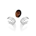 Subiceto 925 Sterling Silver Ear Cuffs Non Piercing - Adjustable Hypoallergenic 14K Gold Plated Clip On Earrings for Women Cubic Zirconia Silver Ear Cuff Helix Cartilage Fake Piercing