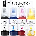 Sublimation Ink 522 Refill Bottles 4x100ML Auto Refill Compatible with ET-2800 ET-2803 ET-4800 ET-2760 ET-2850 ET-4760 ET-3760 ET-15000 Inkjet Printer Heat Transfer Ink for Mug T-Shirts DIY Crafts