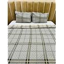 Premium Cotton Feel Quilted Bedcover for King Size Bed with 2 Pillow Covers - Decorative Bed Cover/Quilted Bedspread Bedsheet, Aqua Leaves