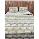 Premium Cotton Feel Quilted Bedcover for Double Bed King Size with 2 Quilted Pillow Covers - Decorative Bed Cover/Bedspread Bedsheet, (Colored Hearts)