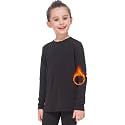 Subuteay Girls Thermal Top Long Sleeve Fleece Lined Base Layer