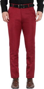 Sucheh Gwalior Regular Fit Men Maroon Trousers